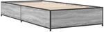 vidaXL Bettgestell Grau Sonoma 100x200 cm Holzwerkstoff und Metall 845109