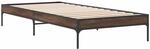 vidaXL Bettgestell Braun Eichen-Optik 75x190 cm Holzwerkstoff Metall 845060