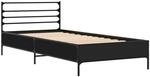 vidaXL Bettgestell Schwarz 90x190 cm Holzwerkstoff und Metall 845627