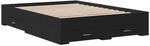 vidaXL Bettgestell mit Schubladen Schwarz 135x190 cm Holzwerkstoff 3280406