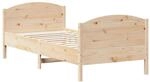 vidaXL Massivholzbett ohne Matratze 90x190 cm Kiefernholz 842570