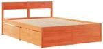 vidaXL Massivholzbett ohne Matratze Wachsbraun 120x190 cm Kiefernholz 3282362