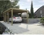 Weka Flachdach Einzelcarport 617 Gr. 2 mit Trapezblech 322 cm x 612 cm