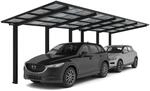 Ximax Alu Doppelcarport Linea Tandem Typ 110 Schwarz 273 x 983cm Sonderfertigung
