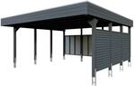 Skan Holz Carport Friesland Hybrid 557 cm x 555 cm Anthrazit