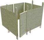 Skan Holz Abstellraum C8 275 cm x 317 cm Profilschalung Gr&uuml;n Impr&auml;gniert