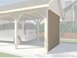 Weka R&uuml;ckwand WekaLine f&uuml;r Carports, Natur, 28 mm