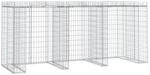 vidaXL Gabionen-M&uuml;lltonnenbox 270x91x120 cm Verzinktes Eisen