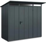 H&ouml;rmann Ger&auml;tehaus Elegant mit Pultdach Typ 1 RAL7016 Anthrazitgrau Einzelt&uuml;r