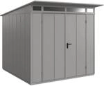 H&ouml;rmann Ger&auml;tehaus Elegant mit Pultdach Typ 2 RAL9007 Graualuminium Doppelt&uuml;r
