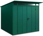H&ouml;rmann Ger&auml;tehaus Elegant mit Pultdach Typ 2 RAL6005 Moosgr&uuml;n Doppelt&uuml;r