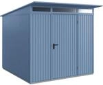 H&ouml;rmann Ger&auml;tehaus Trend mit Pultdach Typ 2 RAL5014 Taubenblau Einzelt&uuml;r