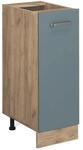Vicco Apothekerschrank R-Line Blau-Grau/Goldkraft Eiche 30 cm ohne Arbeitsplatte