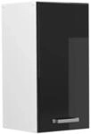 Vicco H&auml;ngeschrank R-Line H&auml;ngender K&uuml;chenschrank Schwarz Hochglanz/Wei&szlig; 30 cm
