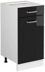 Vicco K&uuml;chenunterschrank R-Line Schwarz Hochglanz 40 cm ohne Arbeitsplatte