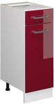 Vicco K&uuml;chenunterschrank R-Line Bordeaux Hochglanz/Wei&szlig; 30 cm ohne...