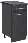 Vicco K&uuml;chenunterschrank R-Line Schwarz Beton/Anthrazit 40 cm AP Anthrazit