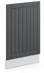 Vicco Frontblende Fame-Line Geschirrsp&uuml;ler Frontt&uuml;r Wei&szlig;/Dunkelgrau 45 cm ohne
