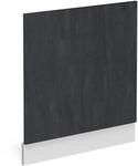 Vicco Frontblende R-Line Geschirrsp&uuml;ler Frontt&uuml;r Schwarz Beton/Wei&szlig; 60 cm ohne