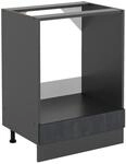 Vicco Herdumbauschrank R-Line Schwarz Beton/Anthrazit 60 cm ohne Arbeitsplatte