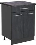 Vicco K&uuml;chenunterschrank R-Line Schwarz Beton/Anthrazit 80 cm AP Anthrazit