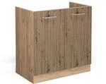 Vicco Sp&uuml;lenunterschrank R-Line Artisan-Eiche/Goldkraft Eiche 80 cm ohne
