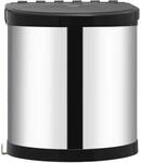 vidaXL K&uuml;chen-Einbau-M&uuml;lleimer Edelstahl 12 L 664465