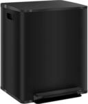 HOMCOM M&uuml;lleimer Edelstahl Kunststoff Schwarz 47,7L x 37,5B x 56Hcm