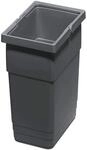 Ninka Eins2vier Abfallsammler M&uuml;lleimer 6L 275 x 210 x 140 mm Dunkelgrau...