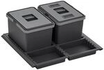 SOTECH Abfallsammler M&uuml;lleimer Metropolis 2x 12L mit Deckel Abfallsystem f&uuml;r...