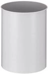 PROREGAL Stillvoller Runder Metall Papierkorb 15 Liter Hx&Oslash; 30,5 x 25,5 cm Grau