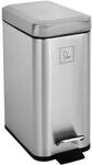 Svita STM5 M&uuml;lleimer Treteimer 5L Inklusive Inneneimer Softclose-Deckel Silber
