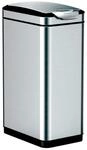 PROREGAL Modern Designter Abfallsammler Aus Geb&uuml;rstetem Edelstahl 30 Liter HxBxT66,5