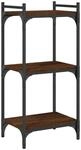 vidaXL B&uuml;cherregal 3 B&ouml;den Braun Eichen-Optik 40x30x86cm Holzwerkstoff