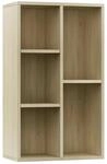 vidaXL B&uuml;cherregal/Sideboard Sonoma Eiche 50x25x80 cm Holzwerkstoff 800165