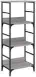 vidaXL B&uuml;cherregal Grau Sonoma 50x33x117,5 cm Holzwerkstoff