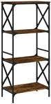 vidaXL B&uuml;cherregal 4 B&ouml;den R&auml;uchereiche 59x35x132 cm Holzwerkstoff