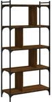vidaXL B&uuml;cherregal 5 B&ouml;den Braun Eiche-Optik 76x32x158cm Holzwerkstoff