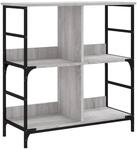 vidaXL B&uuml;cherregal Grau Sonoma 78,5x33x82 cm Holzwerkstoff 835247
