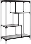 vidaXL B&uuml;cherregal Grau Sonoma 81x36x115 cm Holzwerkstoff und Stahl