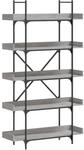 vidaXL B&uuml;cherregal 5 B&ouml;den Grau Sonoma 100x33x180,5 cm Holzwerkstoff