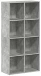 vidaXL B&uuml;cherregal/Sideboard Betongrau 66x30x130 cm Holzwerkstoff 800157