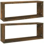 vidaXL W&uuml;rfelregale 2 Stk R&auml;uchereiche 60x15x23 cm Holzwerkstoff 815924