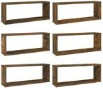 vidaXL W&uuml;rfelregale 6 Stk R&auml;uchereiche 60x15x23 cm Holzwerkstoff 815926