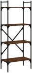 vidaXL B&uuml;cherregal 4 F&auml;cher Braun Eiche 56x31,5x138,5 cm Holzwerkstoff