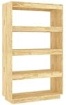 vidaXL B&uuml;cherregal/Raumteiler 80x35x135 cm Massivholz Kiefer 810889