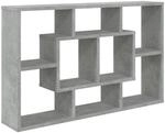 vidaXL Wandregal Betongrau 85x16x52,5 cm Holzwerkstoff 801422