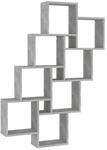 vidaXL W&uuml;rfelregal Betongrau 90x15x119 cm Holzwerkstoff 807182