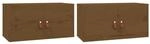 vidaXL Wandschr&auml;nke 2 Stk Honigbraun 60x30x30 cm Massivholz Kiefer 818372