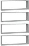 vidaXL Wandregale 4 Stk Grau Sonoma 80x15x26,5 cm Holzwerkstoff 815919